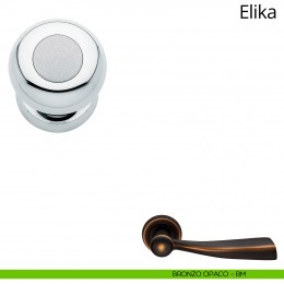 Pomolo per porta girevole Elika Linea Calì con rosetta tonda bronzo opaco 2