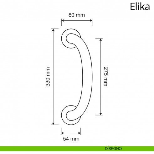 Maniglione per porta Elika Linea Calì