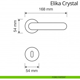 Maniglia Swarovski per porta interna Elika Crystal Linea Calì 2