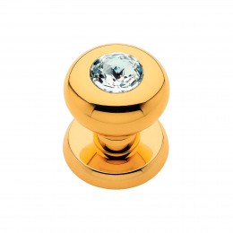 Pomolo Swarovski per porta fisso Elika Crystal Linea Calì con rosetta tonda