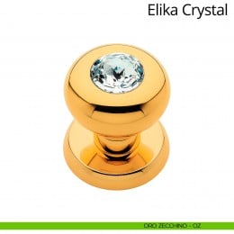 Pomolo Swarovski per porta fisso Elika Crystal Linea Calì con rosetta tonda 2