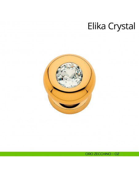 Pomolo Swarovski per porta girevole Elika Crystal Linea Calì con rosetta tonda
