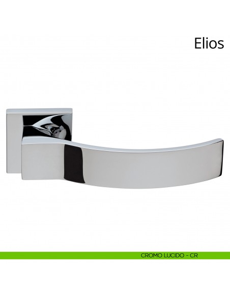 Maniglia per porta interna Elios Linea Calì rosetta tradizionale cromo lucido