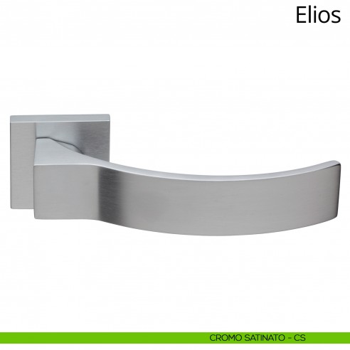 Maniglia per porta interna Elios Linea Calì rosetta bassa cromo satinato