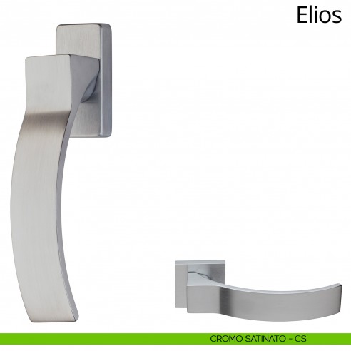 Maniglia per finestra martellina DK Elios Linea Calì cromo satinato