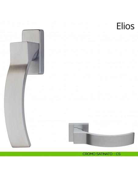 Maniglia per finestra martellina DK Elios Linea Calì cromo satinato