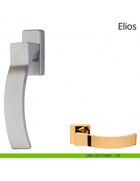 Maniglia per finestra martellina DK Elios Linea Calì oro zecchino