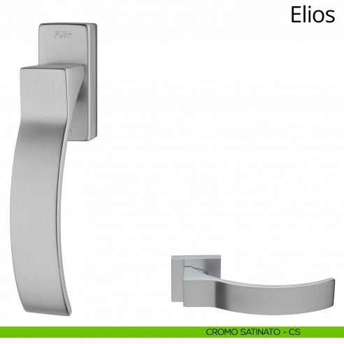 Maniglia per finestra martellina DK antintrusione Elios Linea Calì cromo satinato