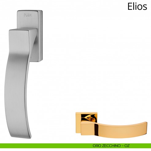 Maniglia per finestra martellina DK antintrusione Elios Linea Calì oro zecchino