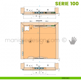 Kit per porta pieghevole a battente Sisco Sistem Serie 100 2