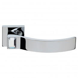 Maniglia Swarovski per porta interna Elios Linea Calì rosetta tradizionale