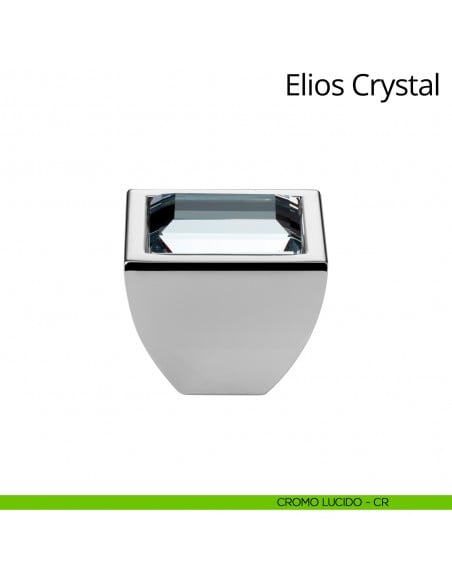 Pomolo Swarovski per mobile Elios Crystal Linea Calì cromo lucido