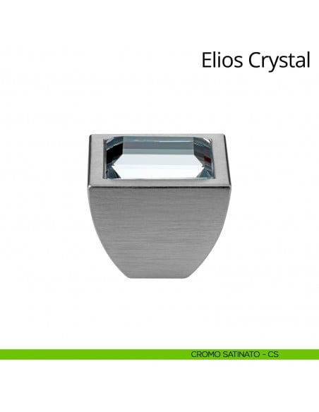 Pomolo Swarovski per mobile Elios Crystal Linea Calì cromo satinato