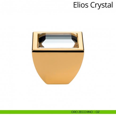 Pomolo Swarovski per mobile Elios Crystal Linea Calì oro zecchino