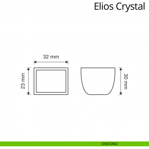 Pomolo Swarovski per mobile Elios Crystal Linea Calì disegno