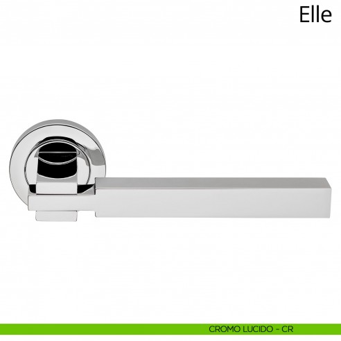 Maniglia per porta interna Elle Linea Calì rosetta tonda cromo lucido