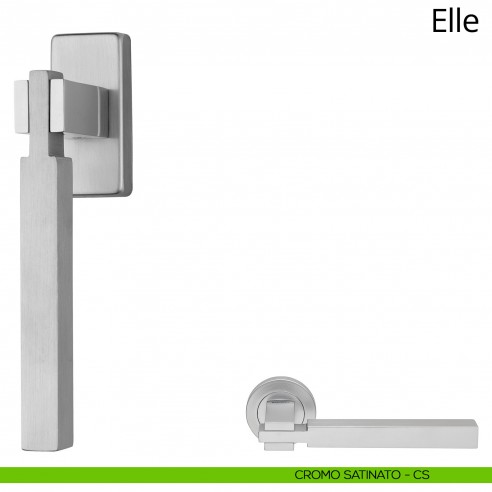 Maniglia per finestra martellina DK Elle Linea Calì cromo satinato