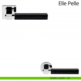 Maniglia per porta interna Elle Pelle Linea Calì rosetta quadrata tradizionale 2