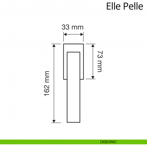 Maniglia per finestra martellina DK antintrusione Elle Pelle Linea Calì