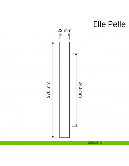 Maniglione per porta dritto Elle Pelle Linea Calì disegno