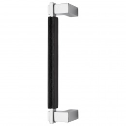 Maniglione per porta zancato Elle Pelle Linea Calì