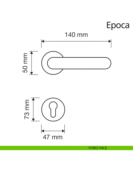 Maniglia per porta interna Epoca Linea Calì for yale