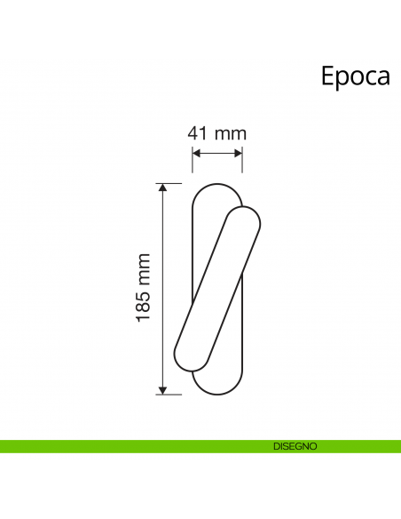 Maniglia per finestra cremonese Epoca Linea Calì disegno