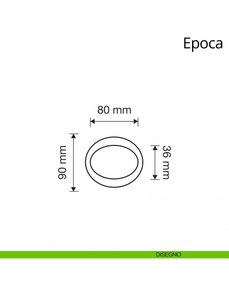 Pomolo per porta fisso Epoca Linea Calì disegno