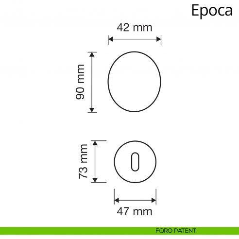 Pomolo per porta girevole Epoca Linea Calì foro patent