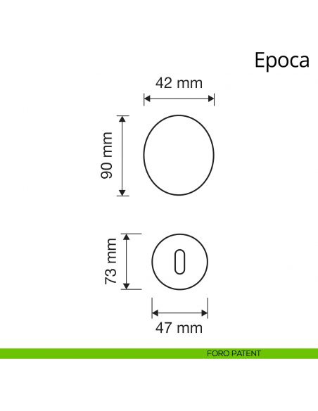 Pomolo per porta girevole Epoca Linea Calì foro patent