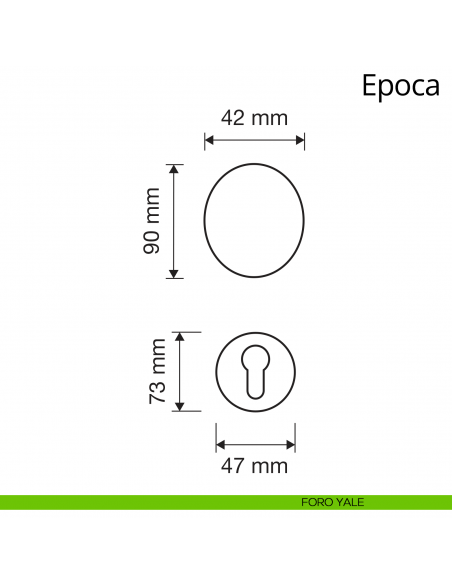 Pomolo per porta girevole Epoca Linea Calì foro yale