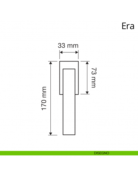 Maniglia per finestra martellina DK Era Linea Calì disegno