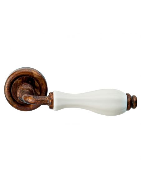 Maniglia con porcellana bianca Erica Linea Calì