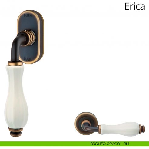 Maniglia con porcellana bianca per finestra martellina DK antintrusione Erica Linea Calì