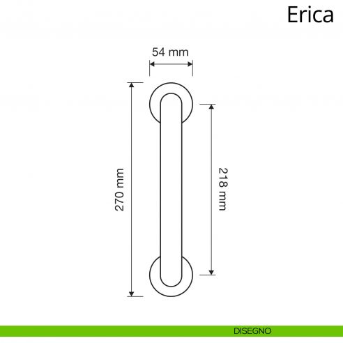 Maniglione con porcellana bianca per porta Erica Linea Calì disegno