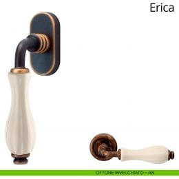 Maniglia con porcellana avorio per finestra martellina DK Erica Linea Calì 2