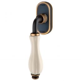 Maniglia con porcellana avorio per finestra martellina DK antintrusione Erica Linea Calì