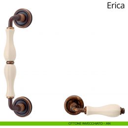 Maniglione con porcellana avorio per porta Erica Linea Calì 2