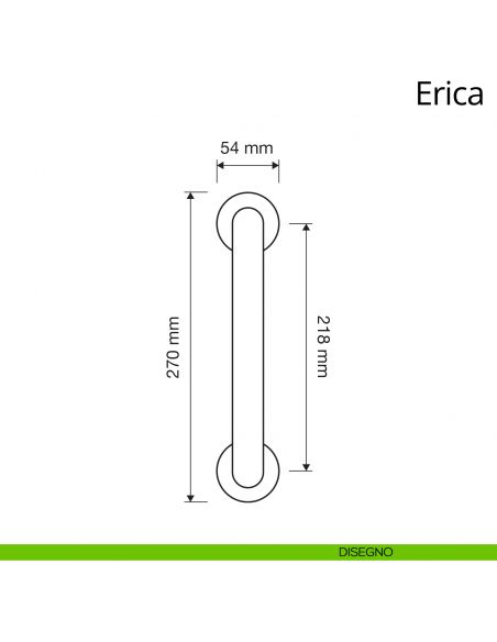 Maniglione con porcellana avorio per porta Erica Linea Calì disegno