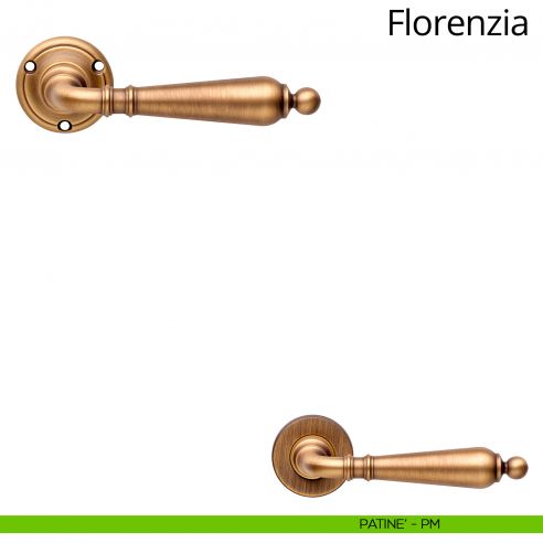 Maniglia per porta Florenzia Linea Calì con viti a vista patinè