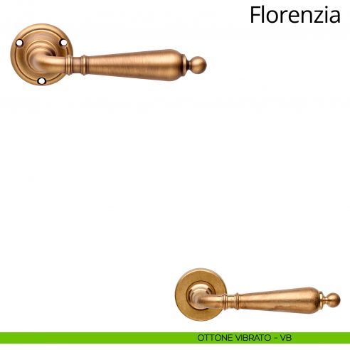 Maniglia per porta Florenzia Linea Calì con viti a vista ottone vibrato