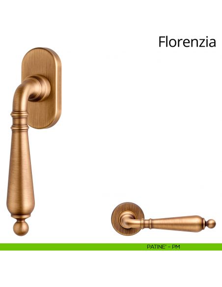 Maniglia per finestra martellina DK Florenzia Linea Calì patinè