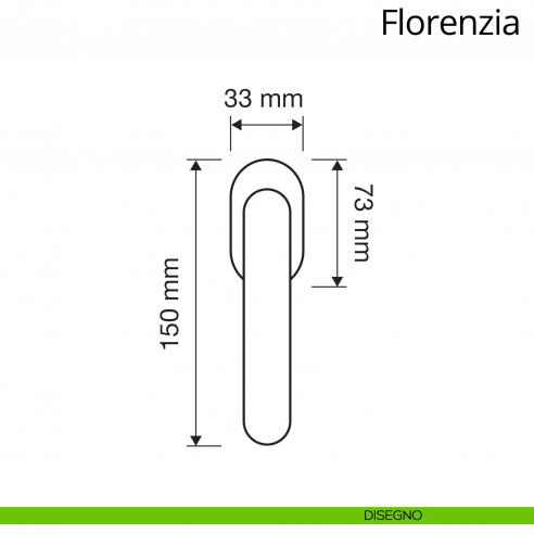 Maniglia per finestra martellina DK antintrusione Florenzia Linea Calì
