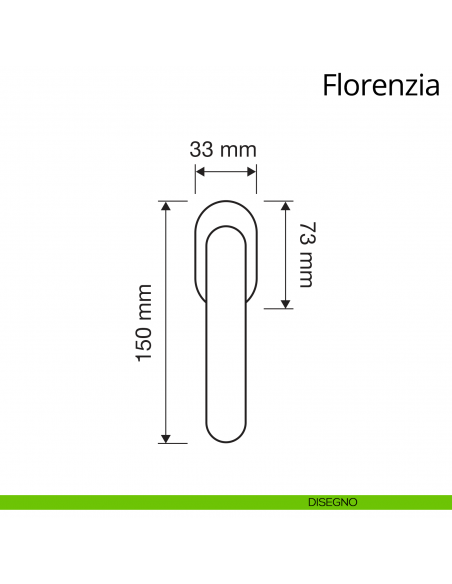 Maniglia per finestra martellina DK antintrusione Florenzia Linea Calì