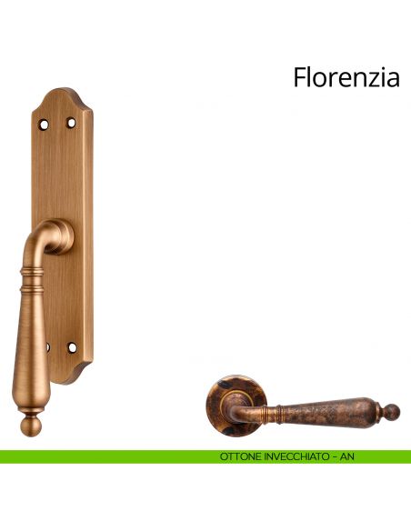 Maniglia per finestra cremonese Florenzia Linea Calì ottone antichizzato
