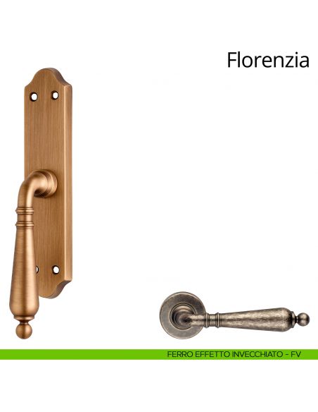 Maniglia per finestra cremonese Florenzia Linea Calì ferro effetto invecchiato