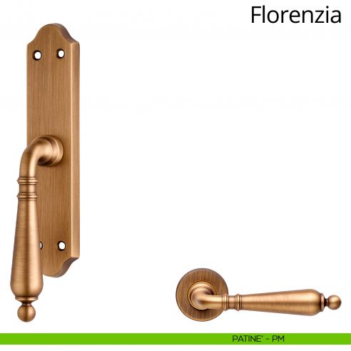 Maniglia per finestra cremonese Florenzia Linea Calì patinè