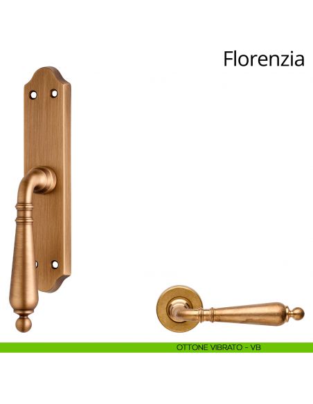 Maniglia per finestra cremonese Florenzia Linea Calì ottone vibrato