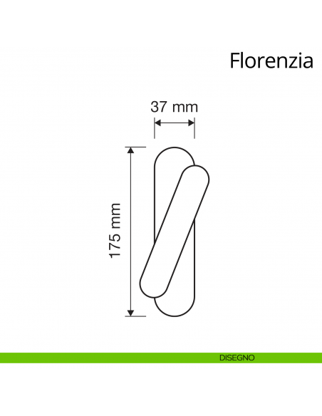 Maniglia per finestra cremonese Florenzia Linea Calì disegno