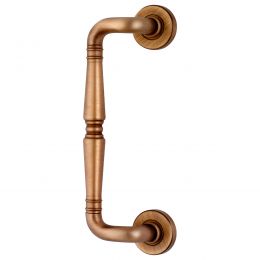 Maniglione per porta zancato Florenzia Linea Calì con rosette semplici